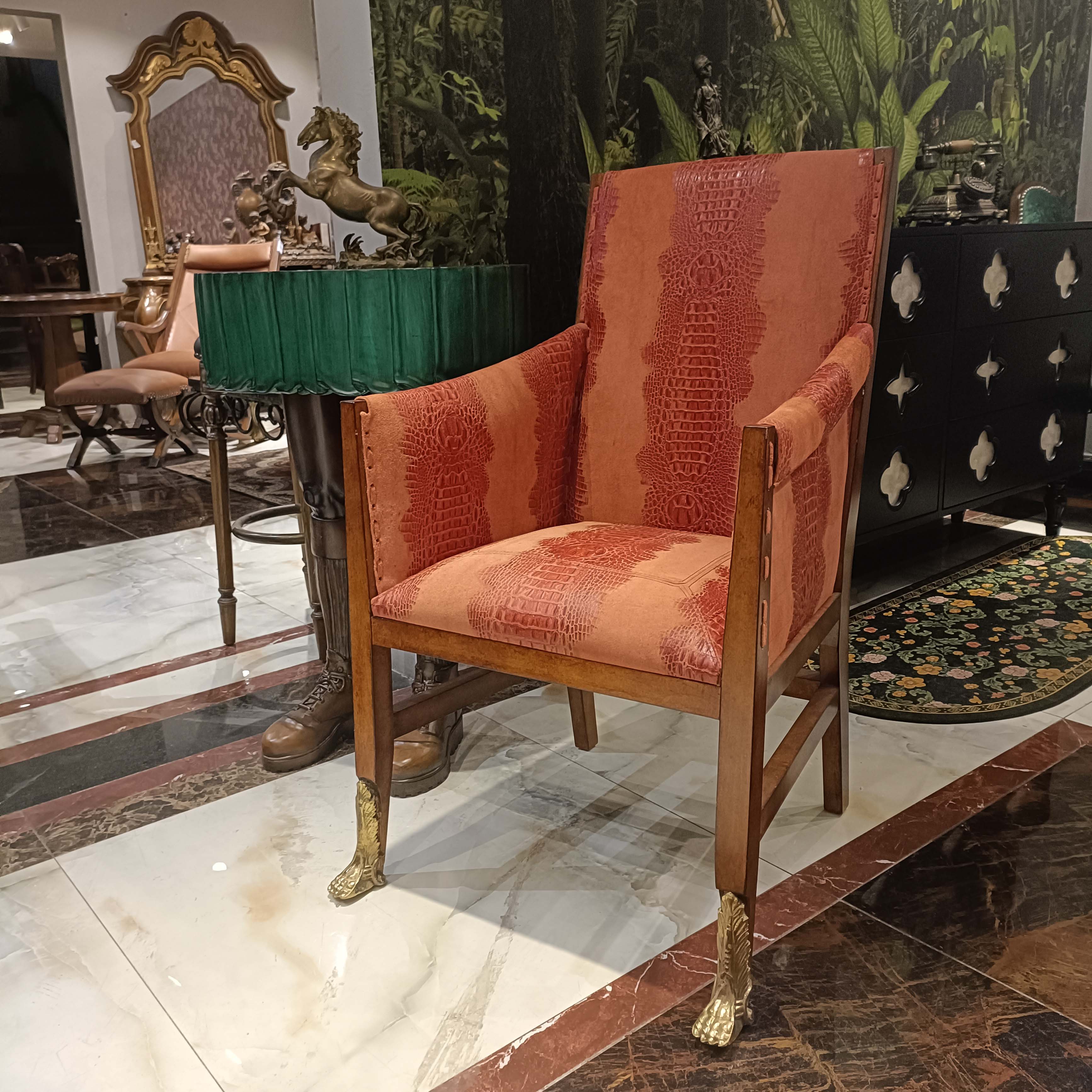 复古装饰椅美式书房欧式酒店客厅家用简约单人椅古典办公北欧