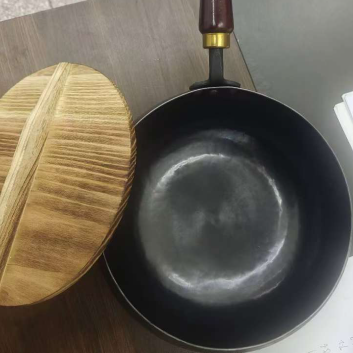 小赵生鲜|正宗章丘铁锅大肚锅纯手工打造带木制锅盖