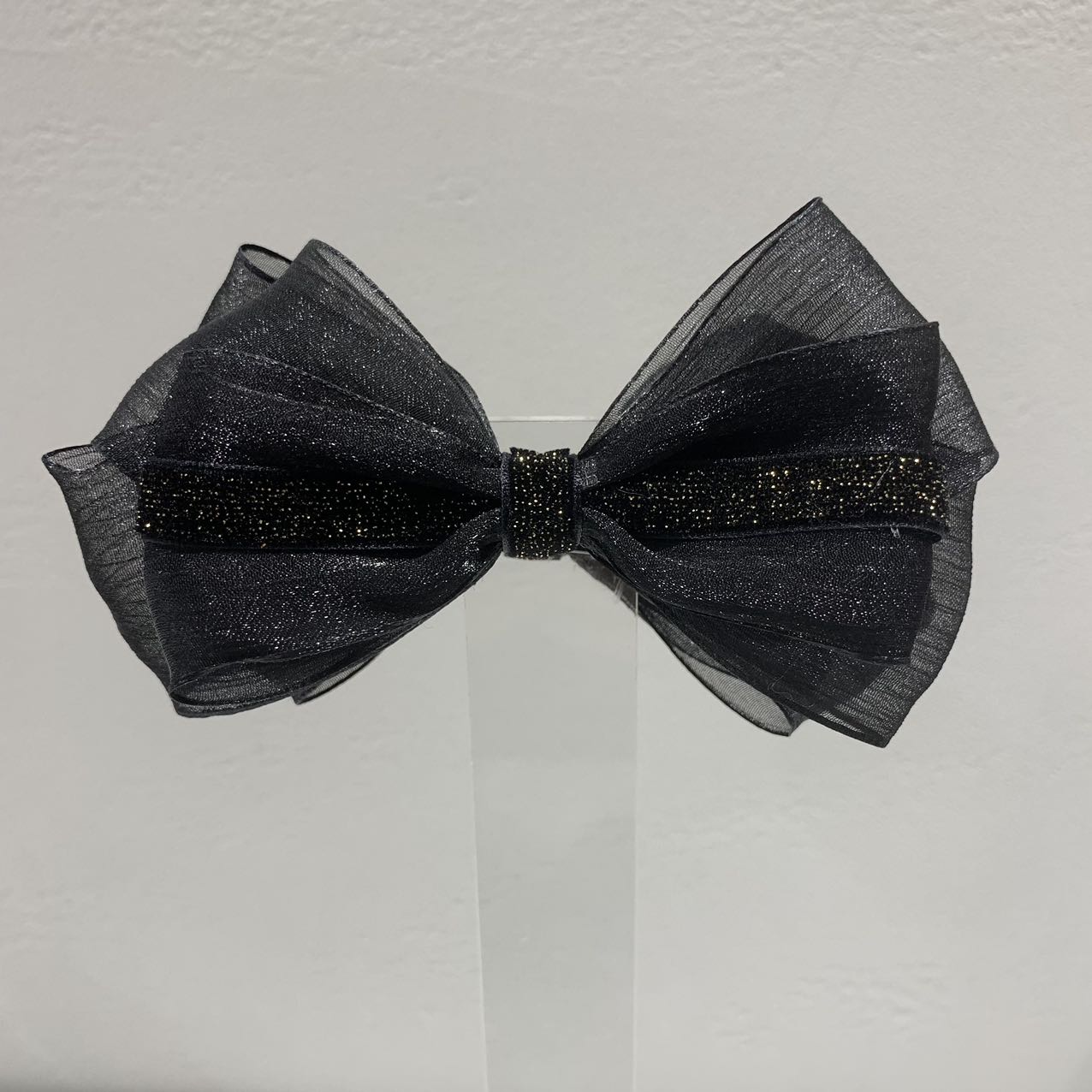 GREBUTY 4763 黑色轻奢百搭蝴蝶结香蕉夹