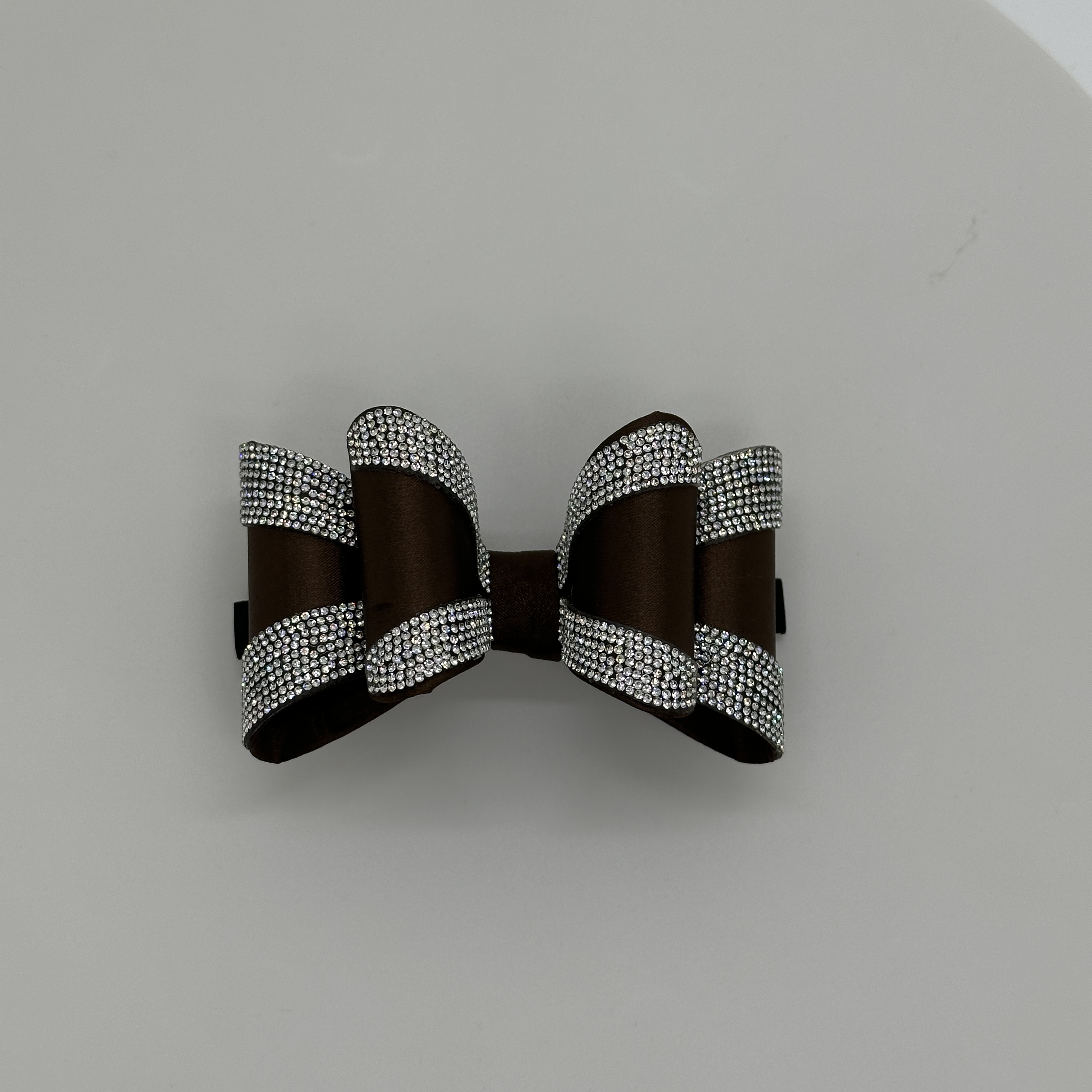 GREBUTY 5594 简约百搭细闪多层蝴蝶结弹簧夹