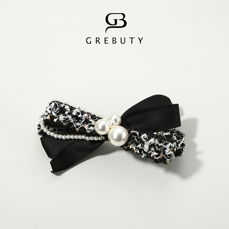 GREBUTY 新品 2299小香风珠珠发卡