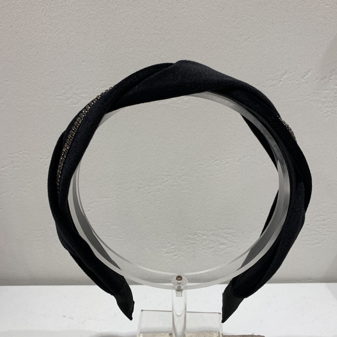 GREBUTY 5312 简约百搭灰色闪闪链条发箍