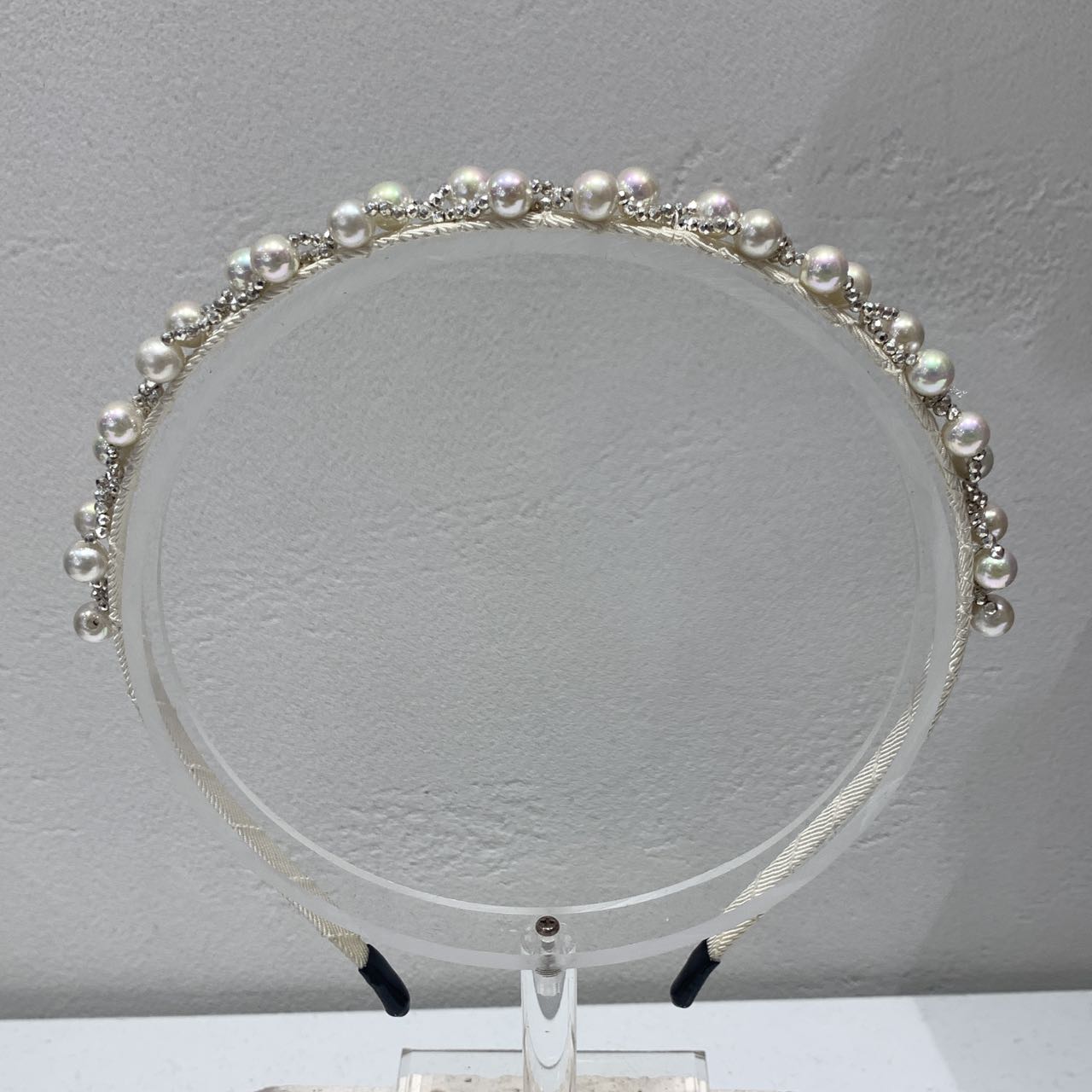 GREBUTY 5300 简约轻奢珍珠链条编织发箍