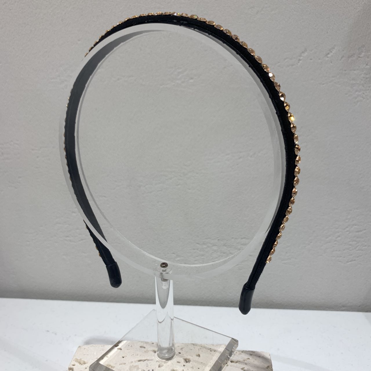 GREBUTY 5283 简约轻奢香槟色锆石闪闪发箍