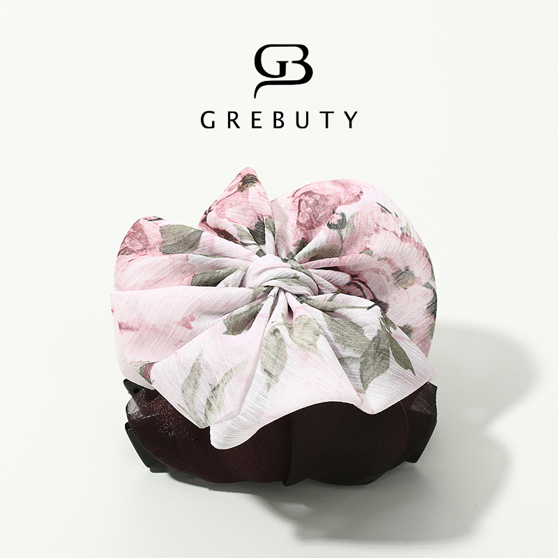 GREBUTY 4542 新品花花多层蝴蝶结抓夹