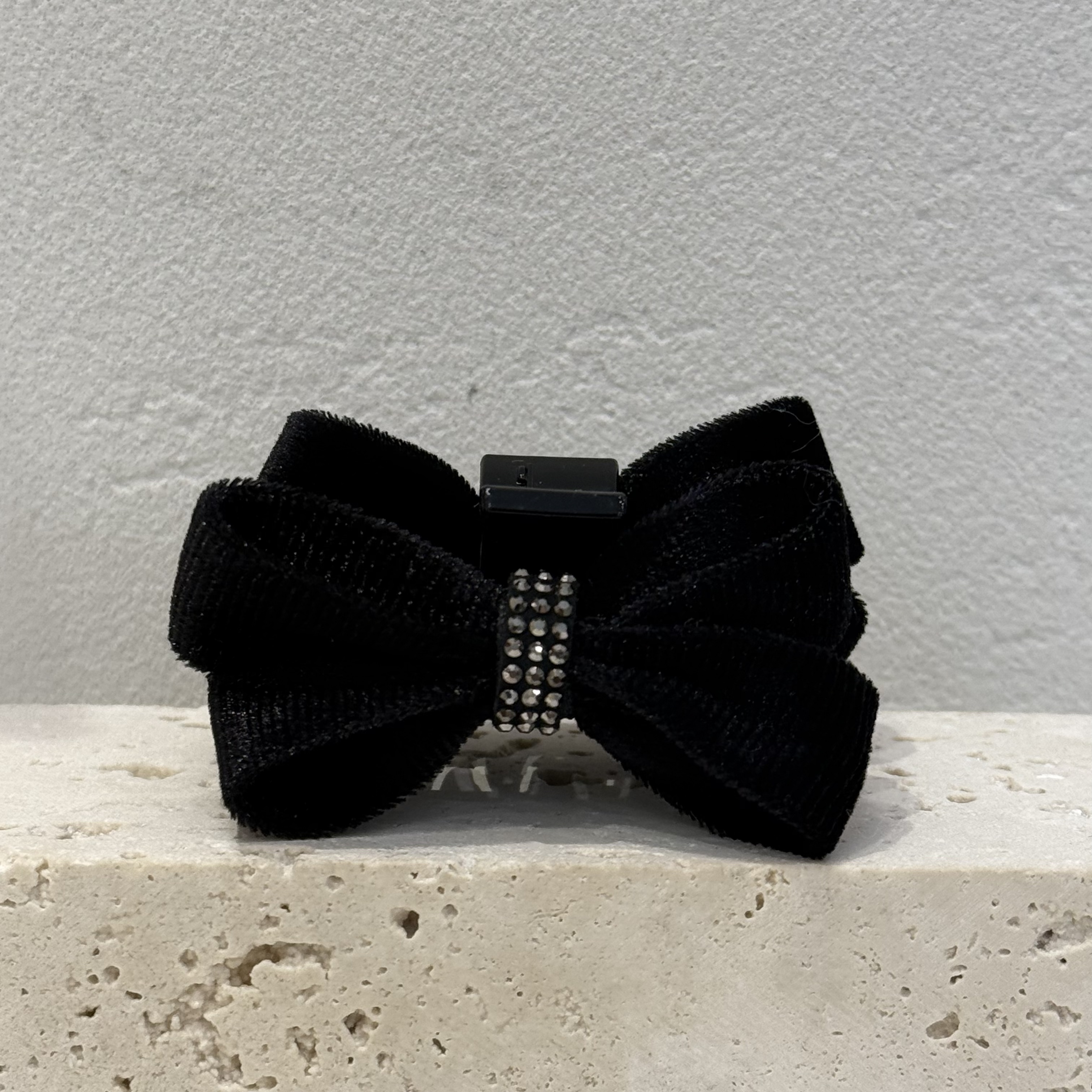 GREBUTY 5891 气质韩版黑色丝绒蝴蝶结6cm抓夹