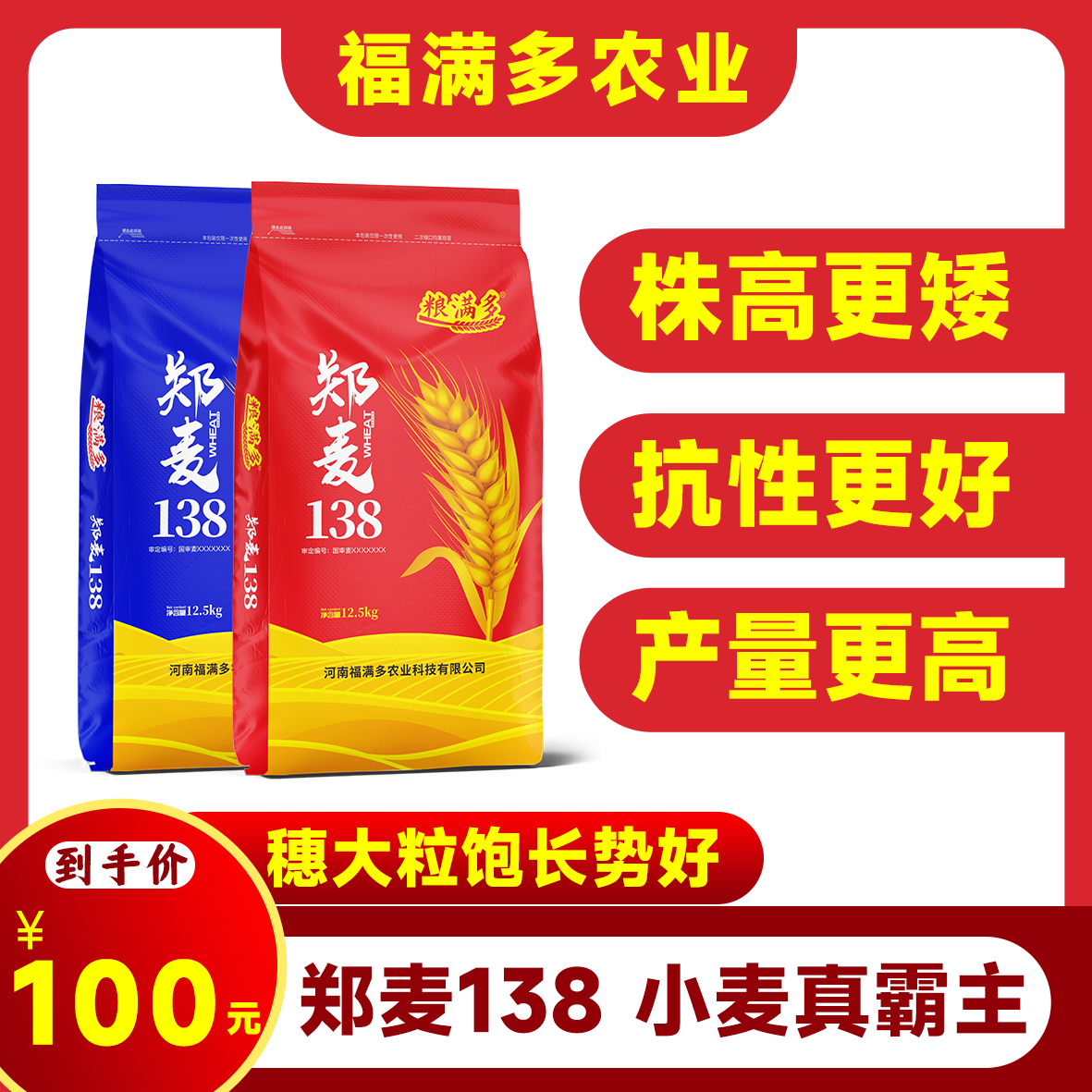 【郑麦138】优质高产抗病抗倒小麦品种