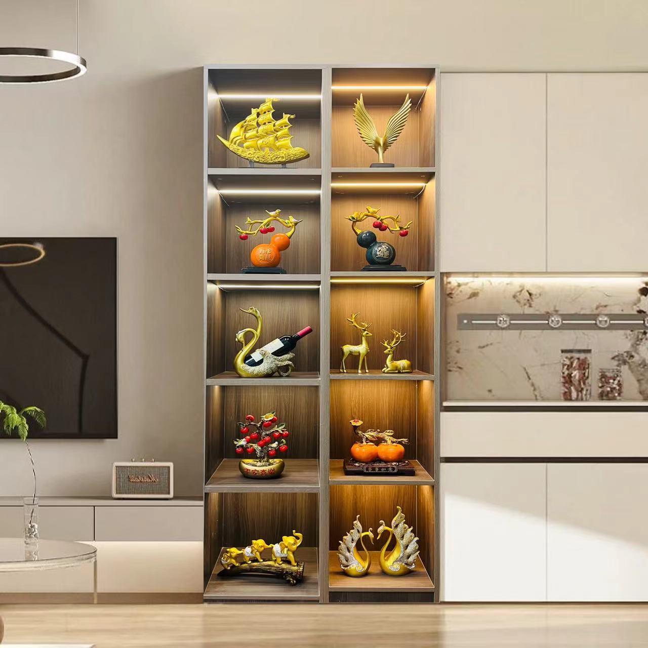 2024新中式套装家居玄关摆件客厅高档轻奢风办公室酒柜装饰品