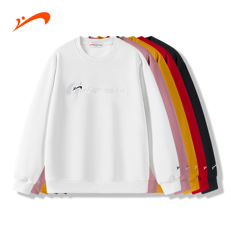 贵人鸟2025秋季款情侣运动卫衣休闲舒适百搭圆领男女时尚卫衣8671