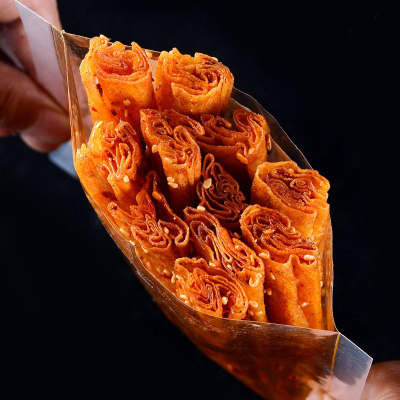 爆辣豆卷网红豆皮辣条组合湖南特产怀旧零食小卖部魔鬼辣麻辣小吃
