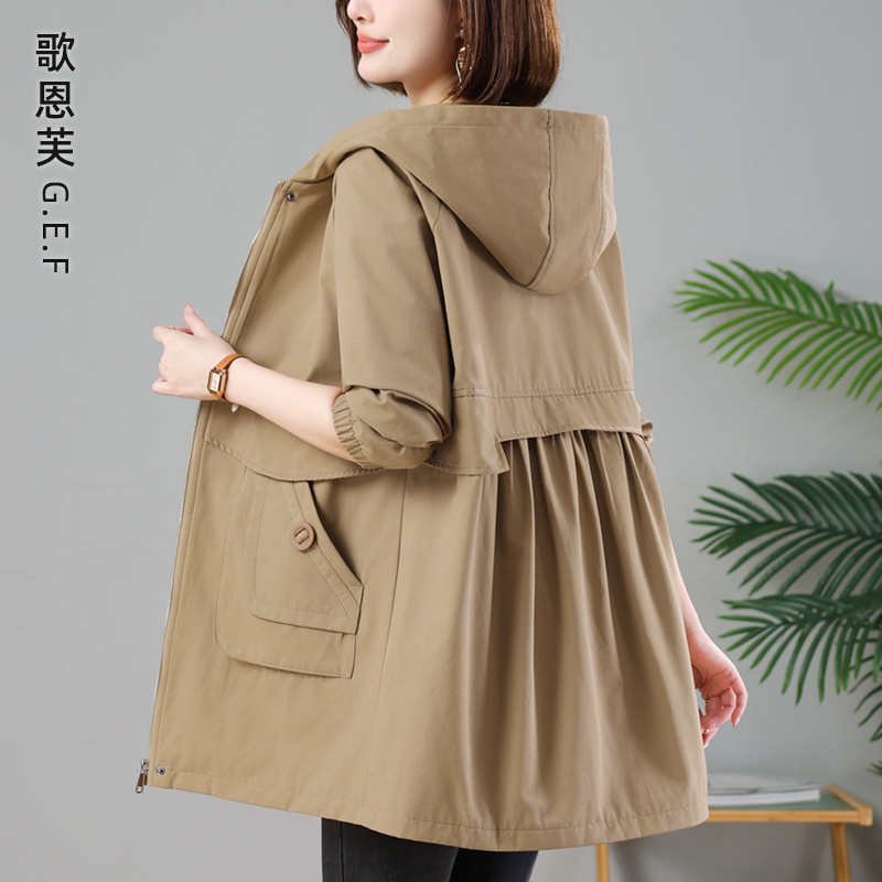 风衣女中长款2025新款爆款今年流行休闲大码气质中年妈妈春秋外套