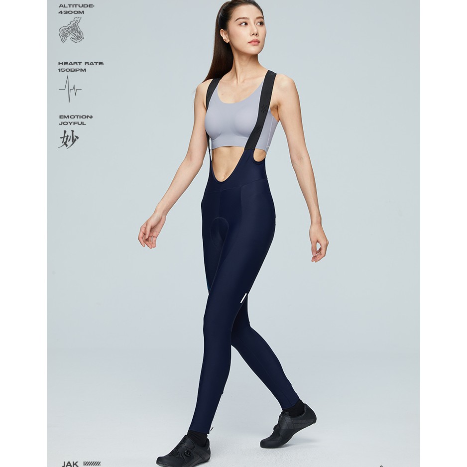 捷酷秋冬入门EX-one第四季女士抓绒背带长裤自行车骑行裤保暖搭子