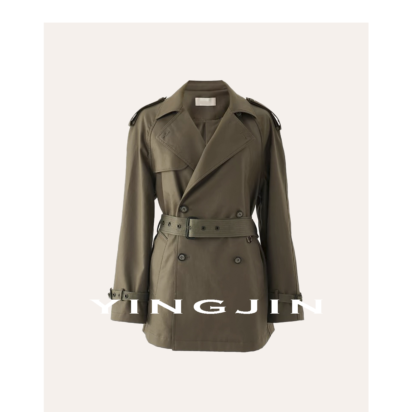 【YINGJIN】时尚百搭气质中长风衣7.30#0080