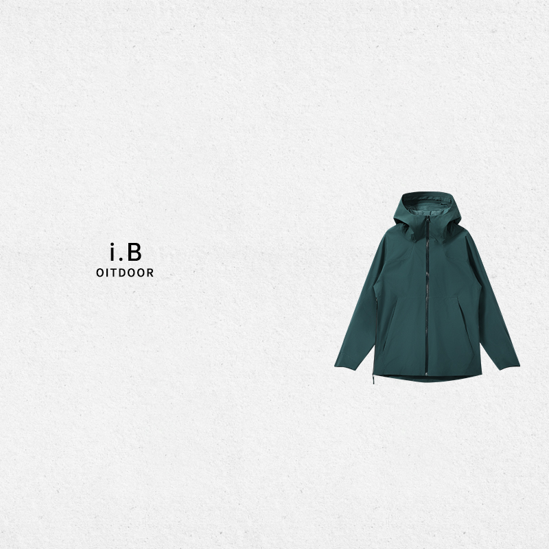 i.B 短款全热封压胶硬壳夹克 YKK拉链-IB-DAW042