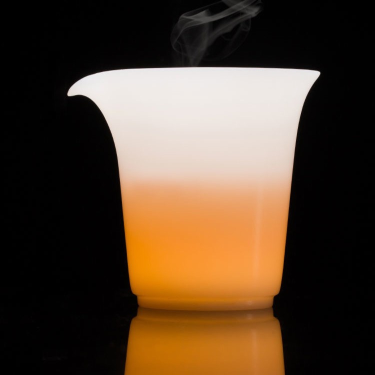 德化羊脂玉白瓷公道杯手工功夫茶具配件单个匀杯分茶器茶海