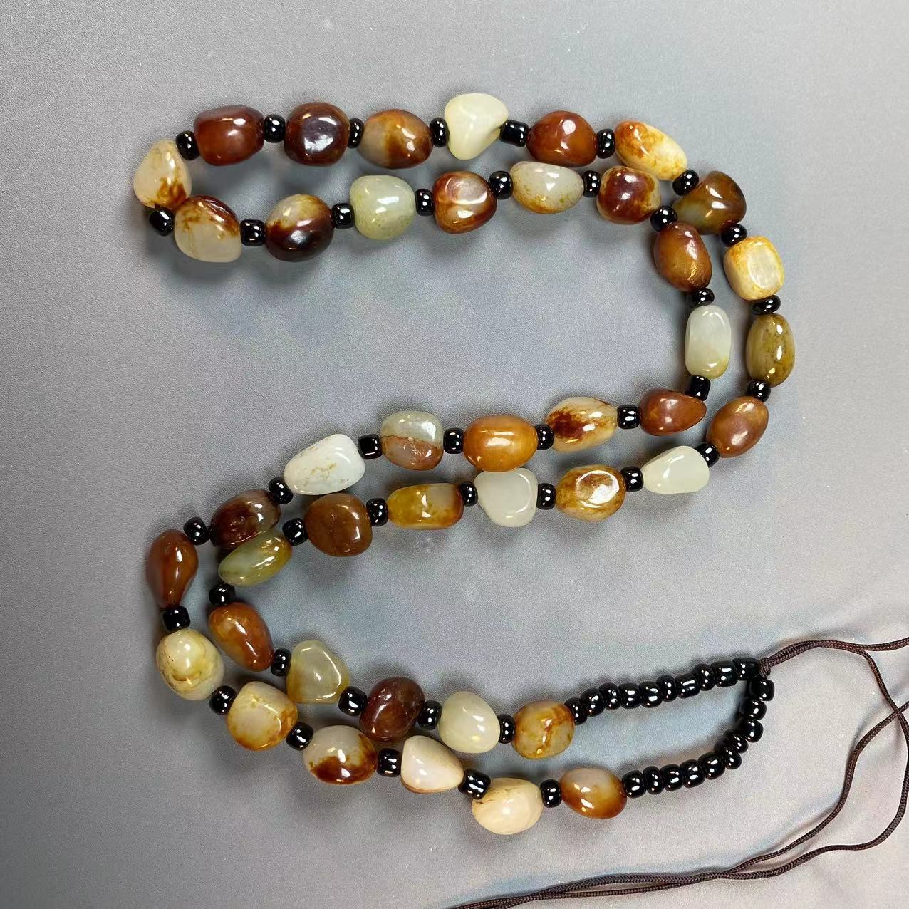 新疆和田玉红皮项链多样性发货拍一发一