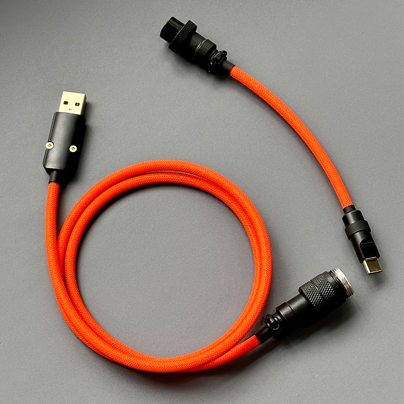 unknown error客制化机械键盘数据线usb-typec基础直线编织航插线