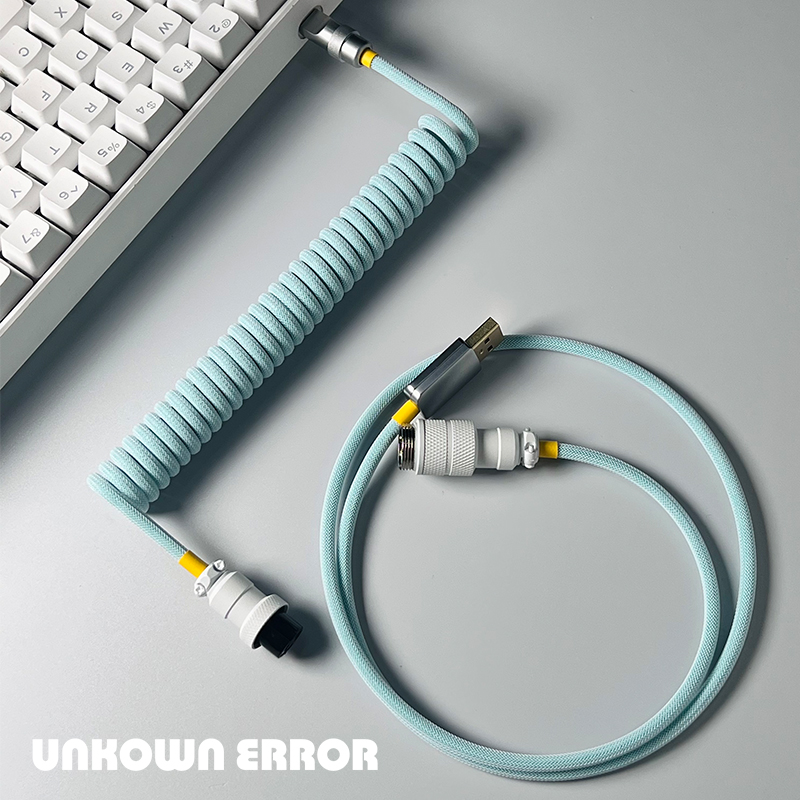 unknown error 客制化机械键盘线彩色航插线马卡系列螺旋线B49