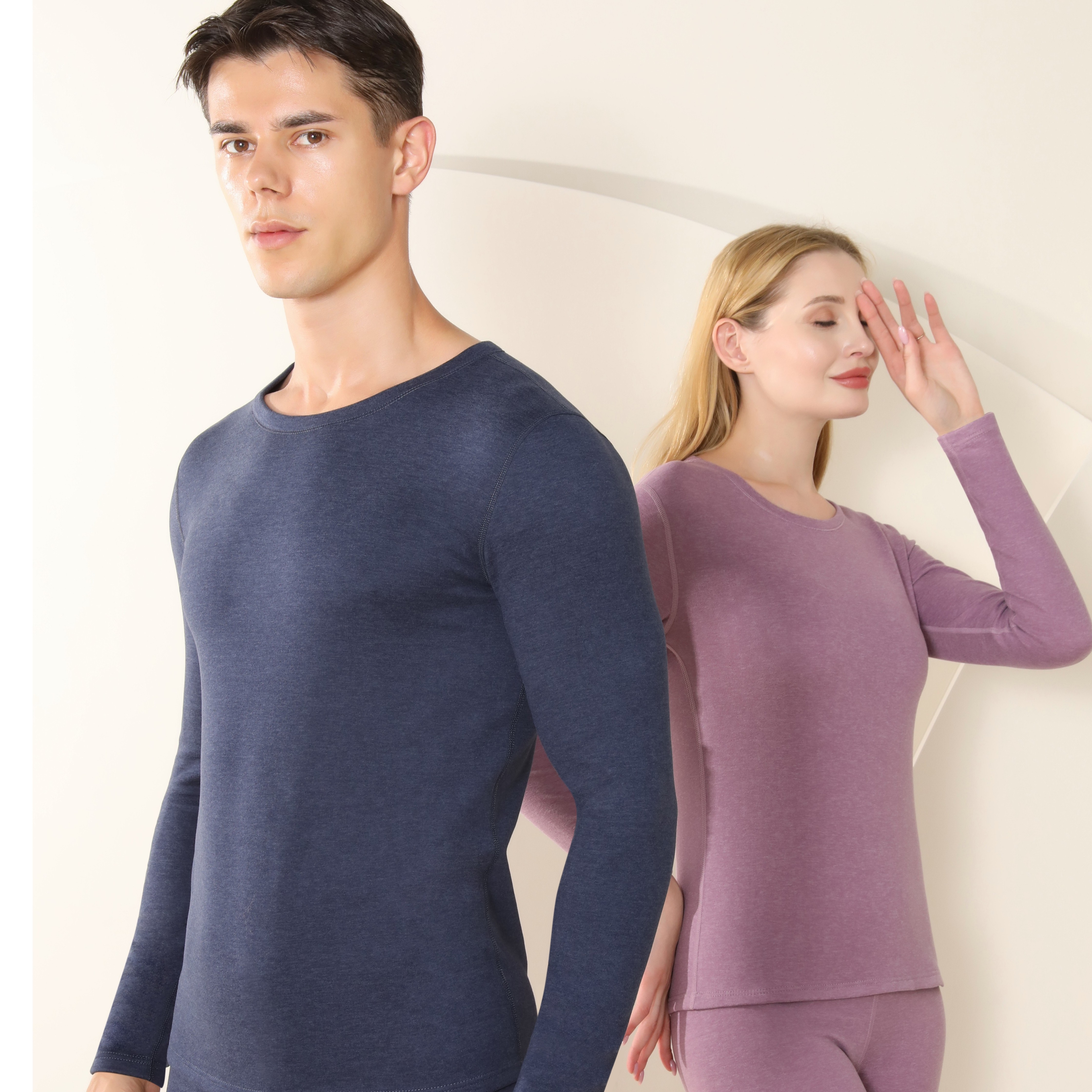 【补贴清仓】男女款加厚羊毛蚕丝保暖内衣超弹速热秋冬圆领套装