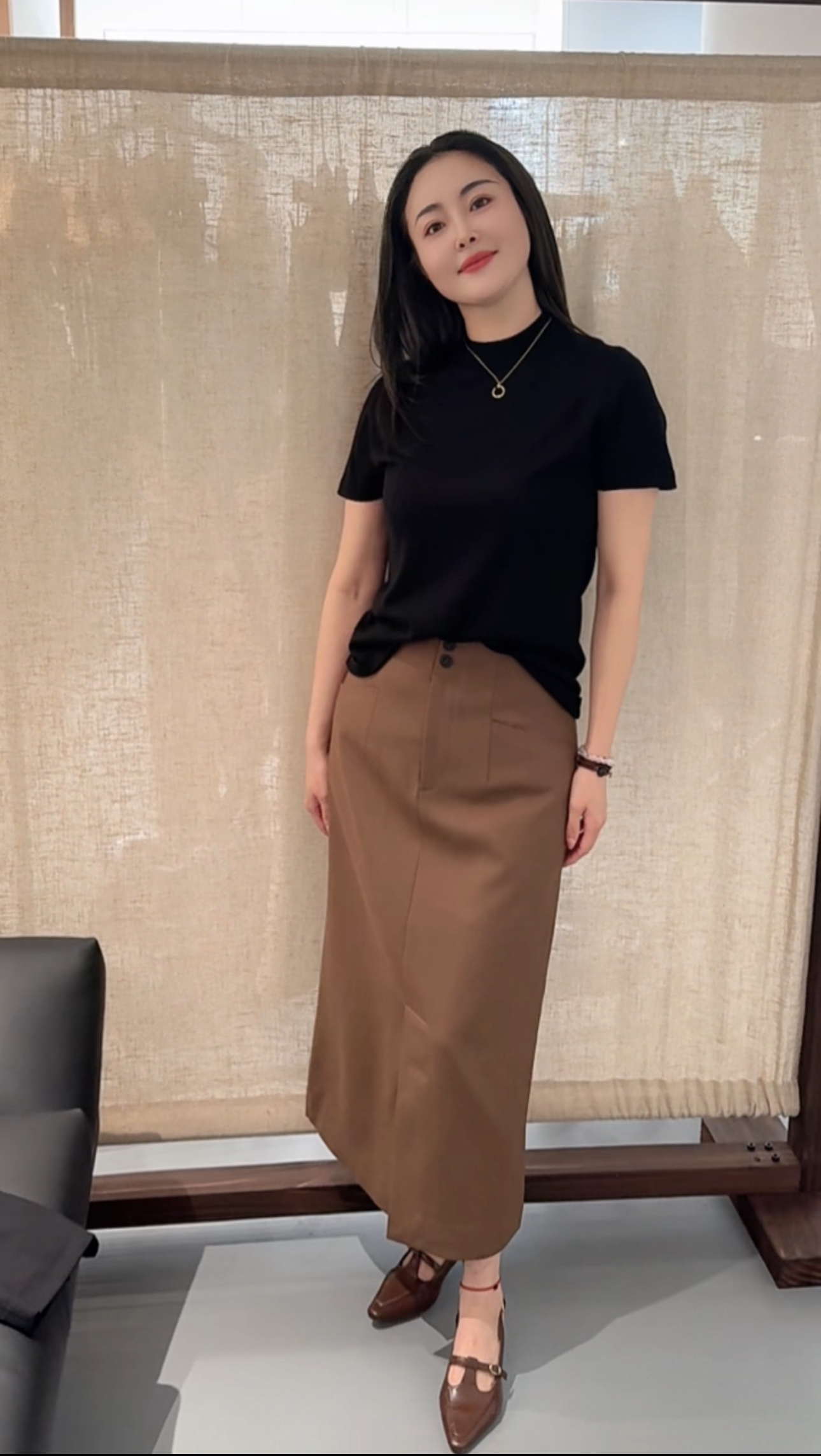 气质通勤风半裙三色女装半身裙轻奢