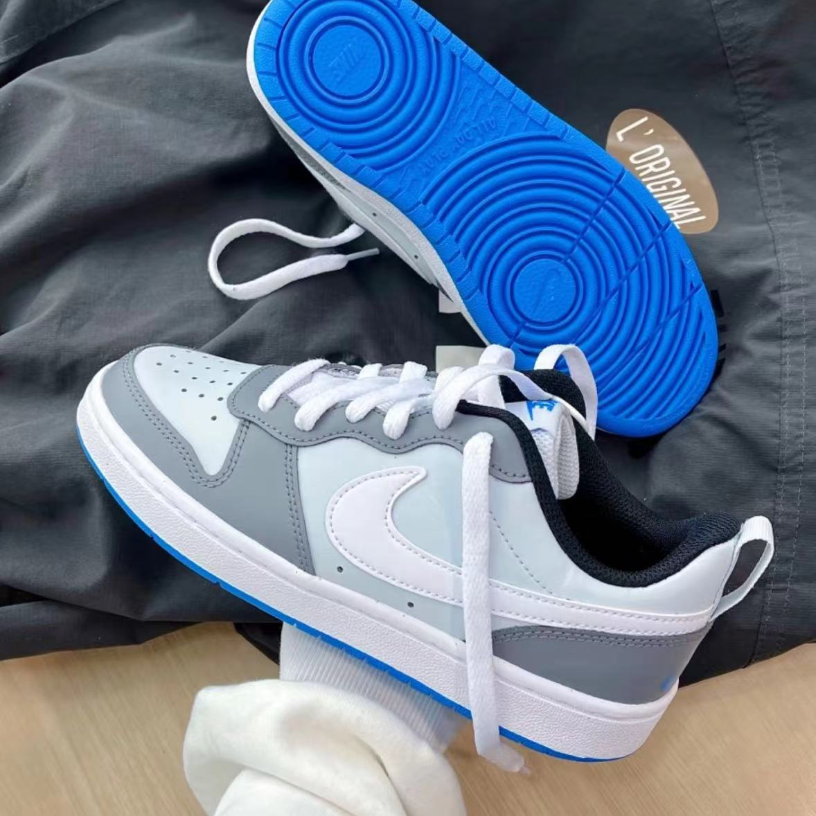 耐克Nike板鞋Court Borough Low 2灰白运动休闲鞋BQ5448-019