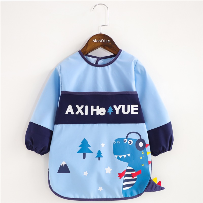 【直播专享】加长款 男女宝宝吃饭罩衣 儿童防水防脏食饭兜反穿衣