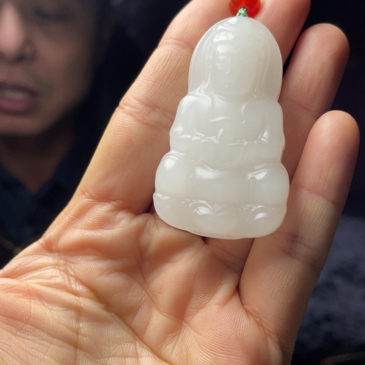 【闪购商品】石英质玉颈饰未镶嵌白月光观音