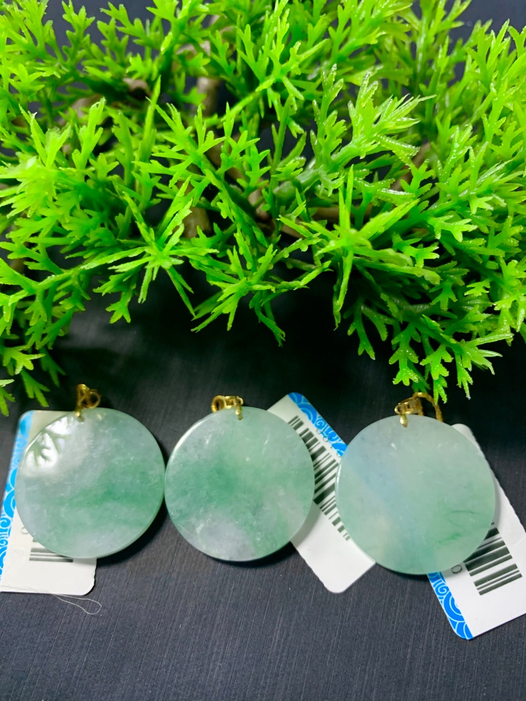 18K金镶嵌圆无事牌（多样性发其一）