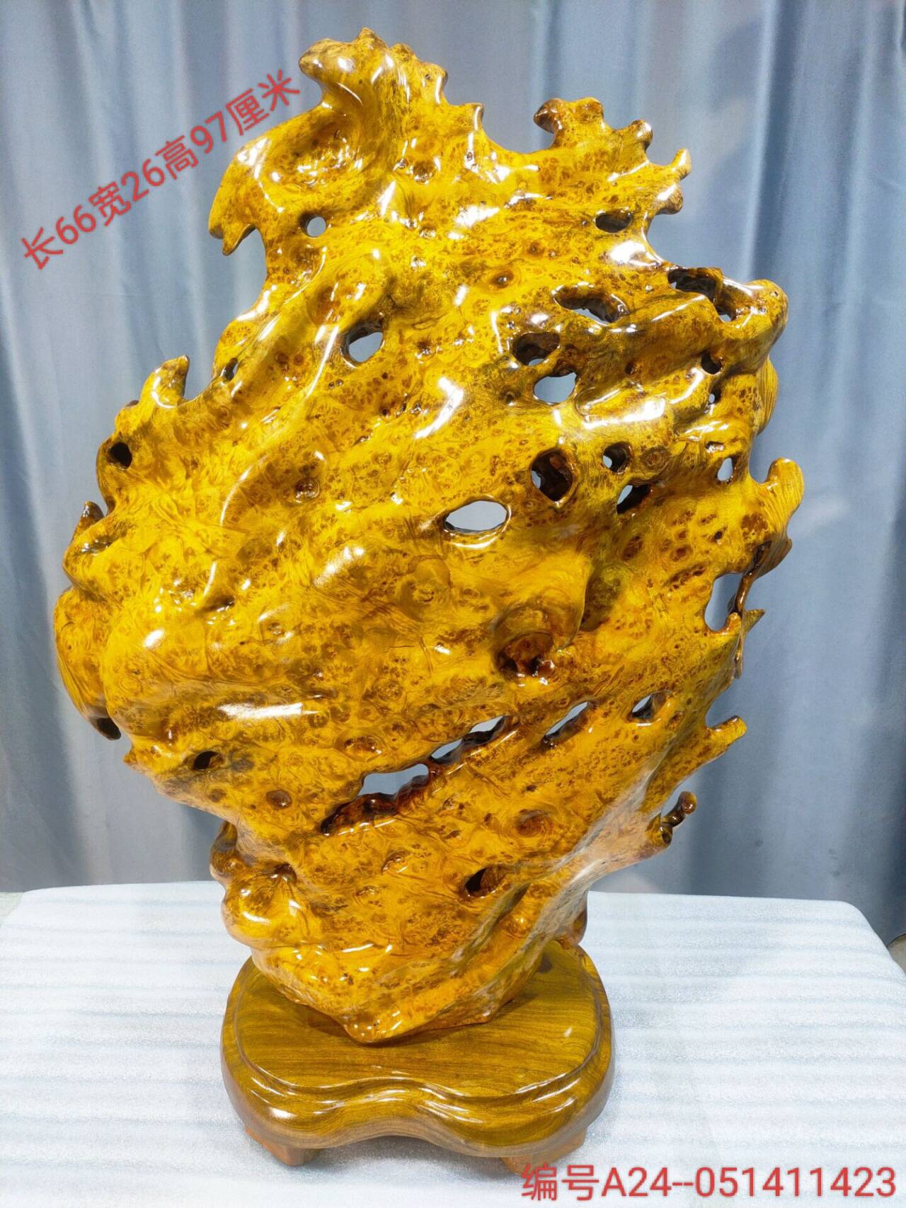 黄金樟木花纹老料摆件博古架 包邮新疆西藏青海等除外现代简约