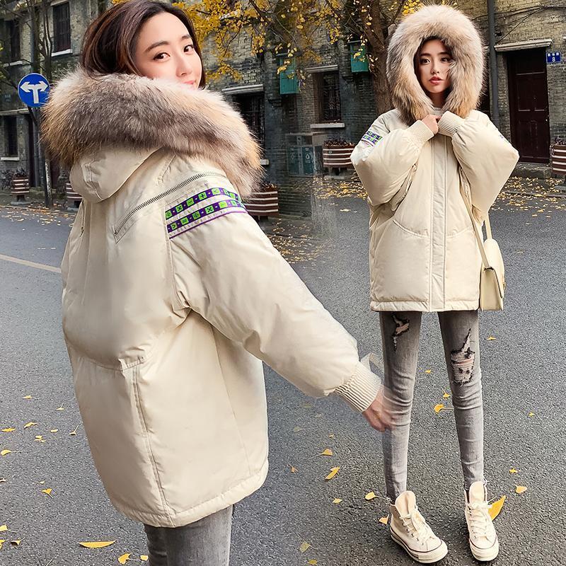 波司登羽绒服女2020新款白鸭绒韩版冬装宽松中长款茧型蝙蝠袖加厚
