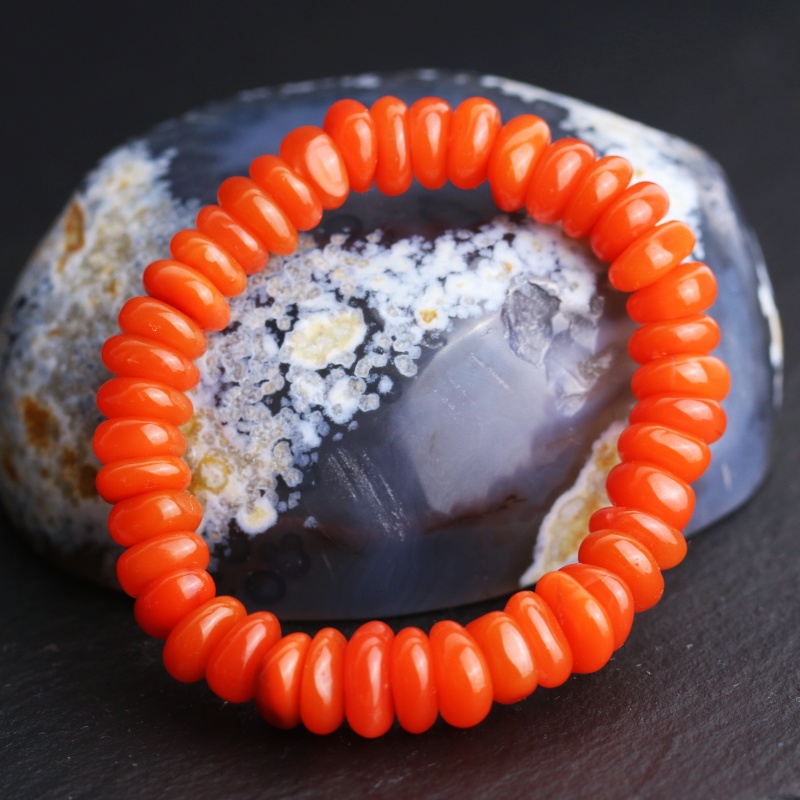 天然南红单圈手链随型樱桃红手链满肉简介大方生日礼物女士女款