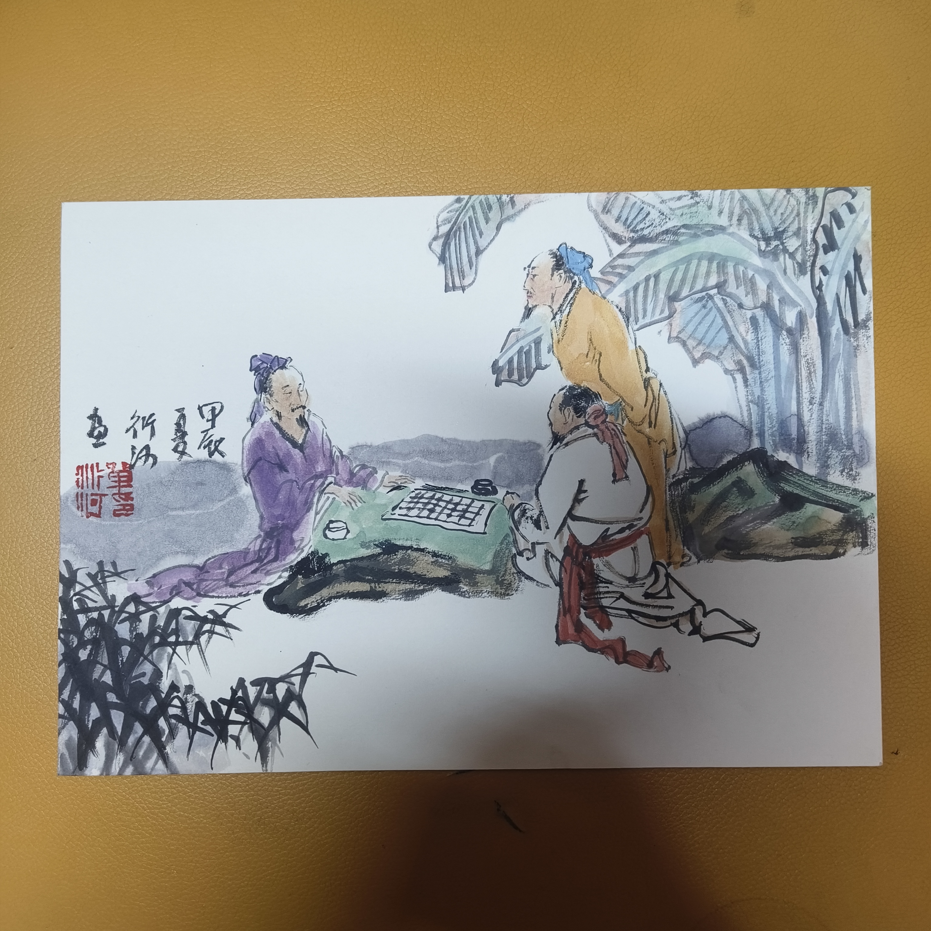 单衍河画家国画-带框卡纸982