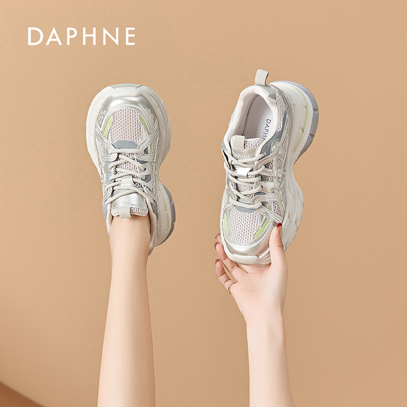 Daphne/达芙妮老爹鞋女2025秋季新款时尚百搭厚底休闲运动鞋  