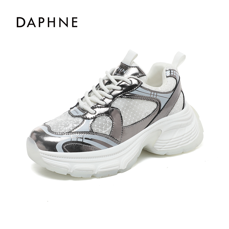 Daphne/达芙妮老爹鞋女2024夏季新款百搭潮流舒适厚底休闲运动鞋