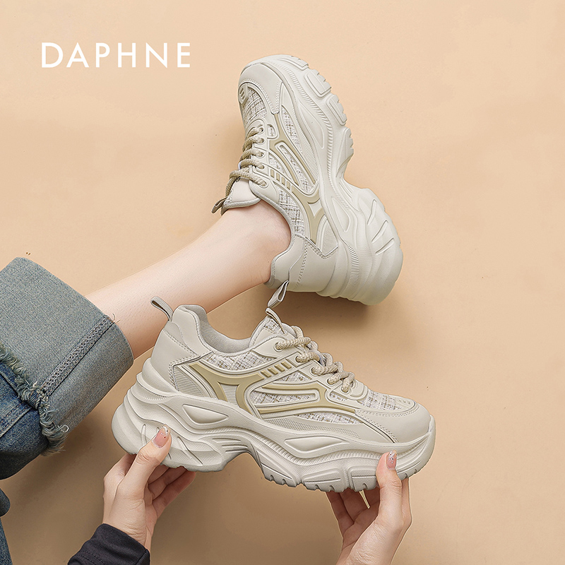 Daphne/达芙妮老爹鞋女ins潮2025秋季新款时尚百搭厚底休闲运动鞋