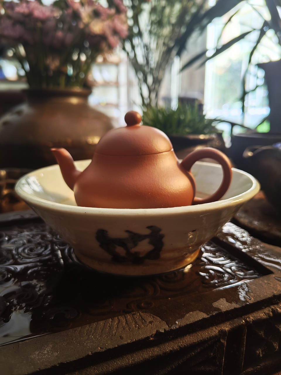 清 青花壶承 果盘