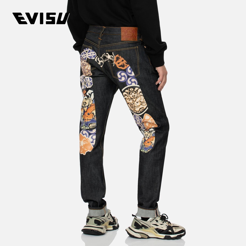 EVISU  男士家花大M印花牛仔裤2EAHTM4JE701517DP