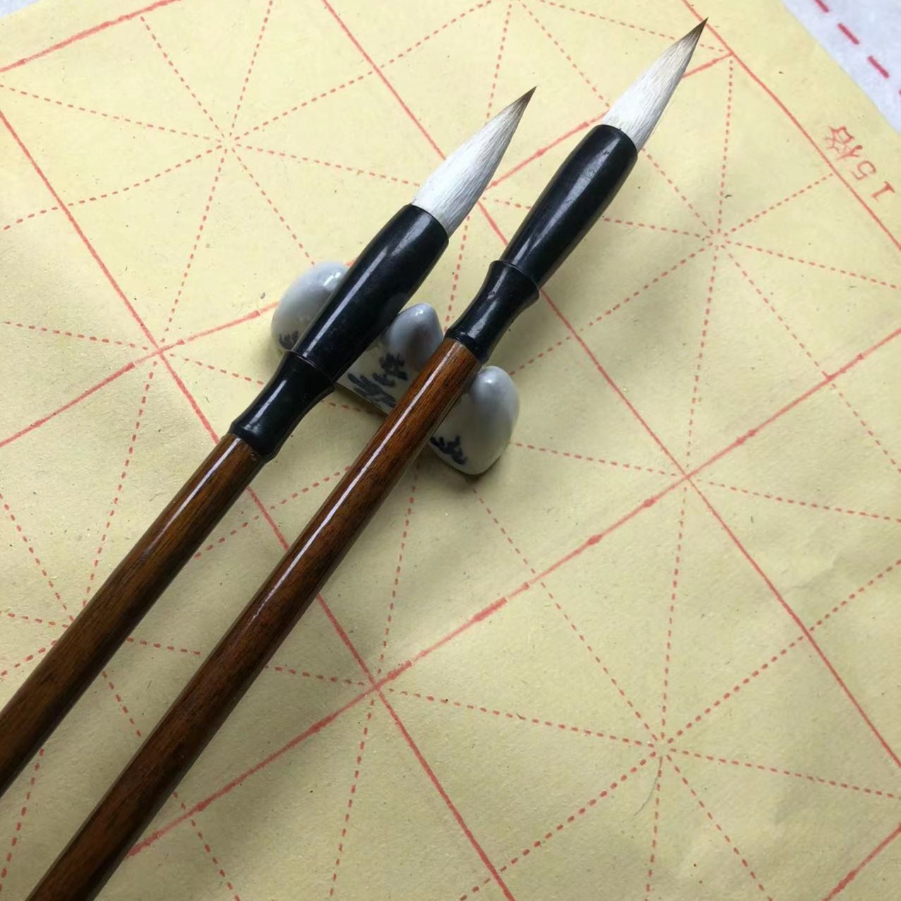纯手工楷书行楷隶书狼毫兼毫羊弹性毛笔初学者入门毛笔小学生老师