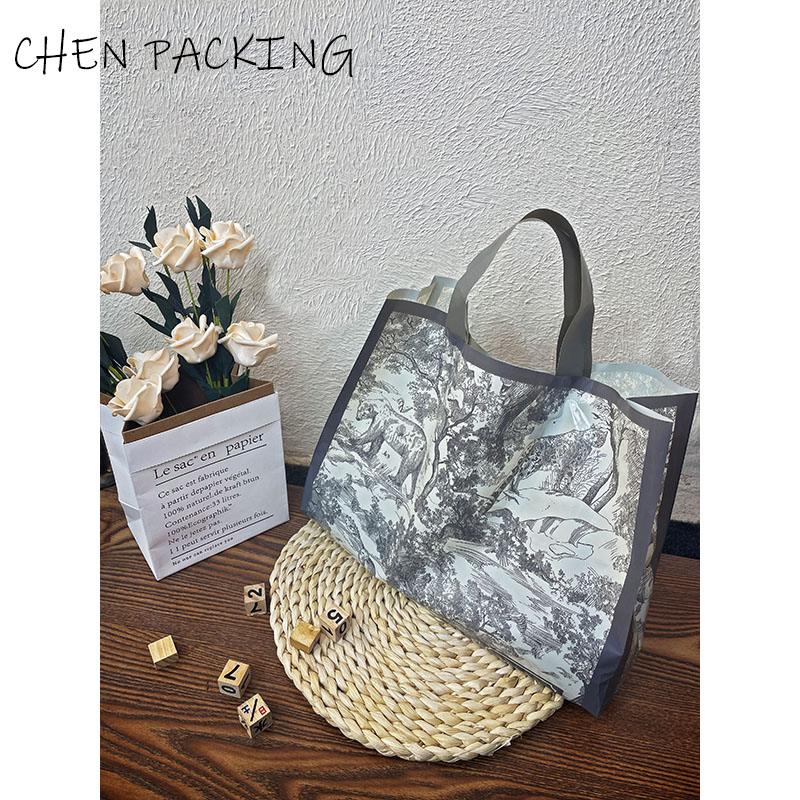 野兽高清黑色服装店手提袋子女装服饰礼品包装购物手拎袋订制印刷