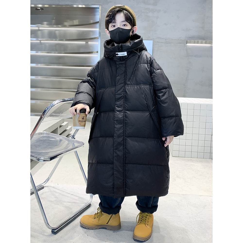 男童羽绒服冬季2023新款儿童外套冬装男孩中大童中长款加厚洋气潮