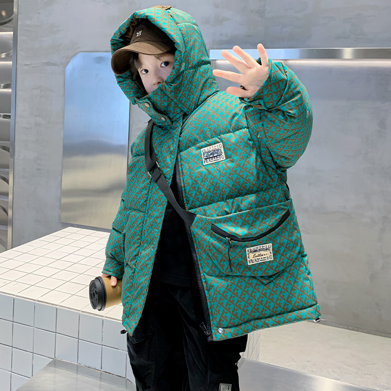 儿童装男童冬装棉服2023新款棉衣冬季洋气加厚中大童棉袄外套