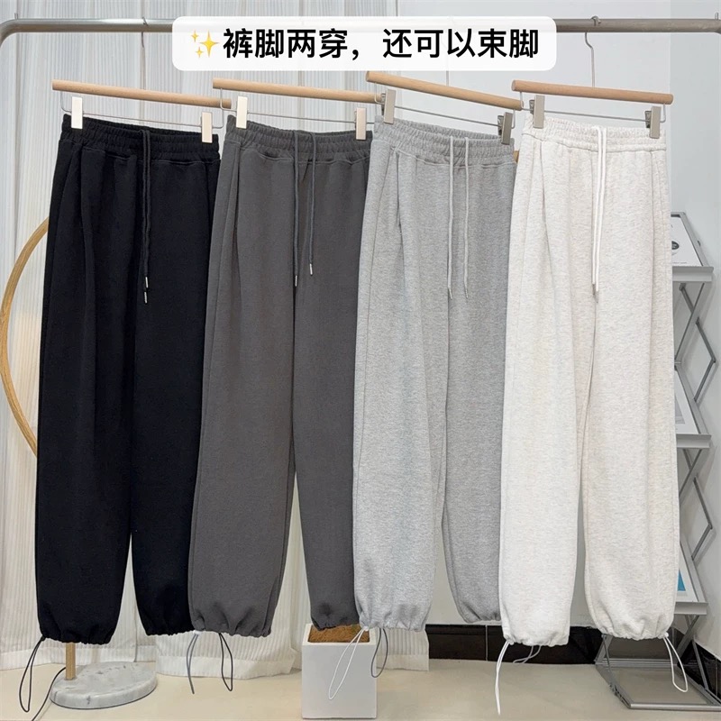 春秋卫裤 运动百搭宽松潮流抽绳直筒纯色