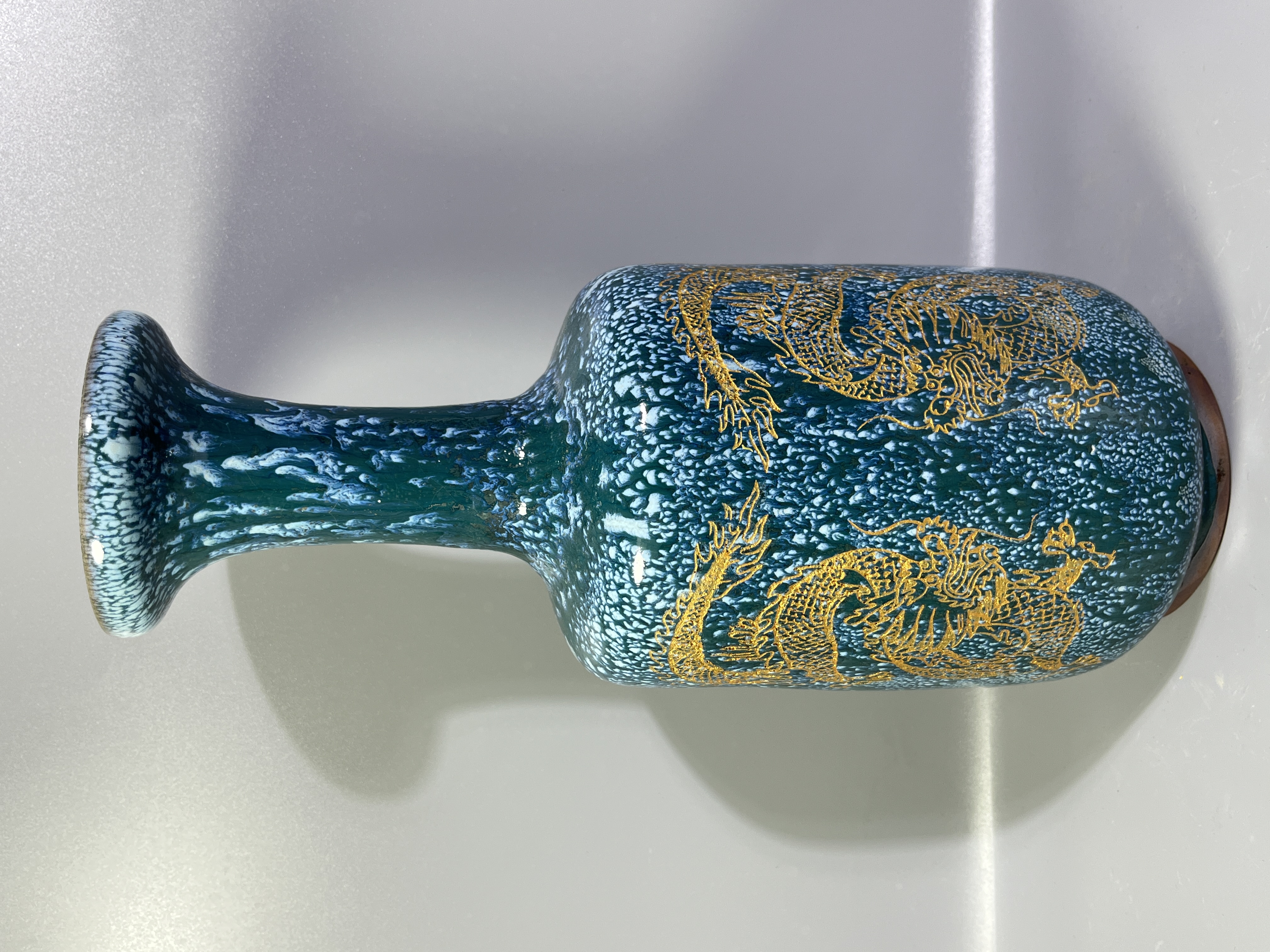 钧窑雪花釉带诗文，喜欢可私聊或拍下！