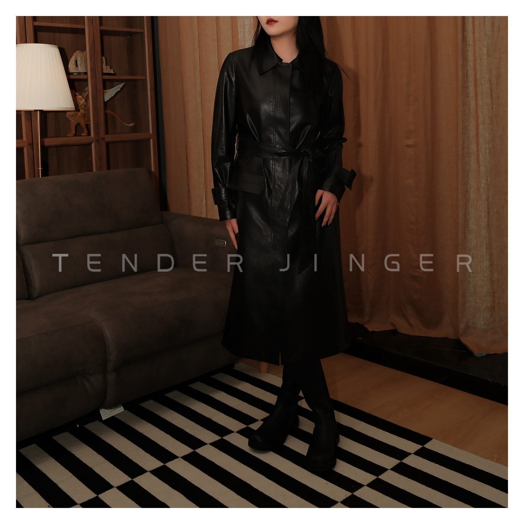 【专柜】2023秋冬复古高级感长款皮衣 T2310MDD48624