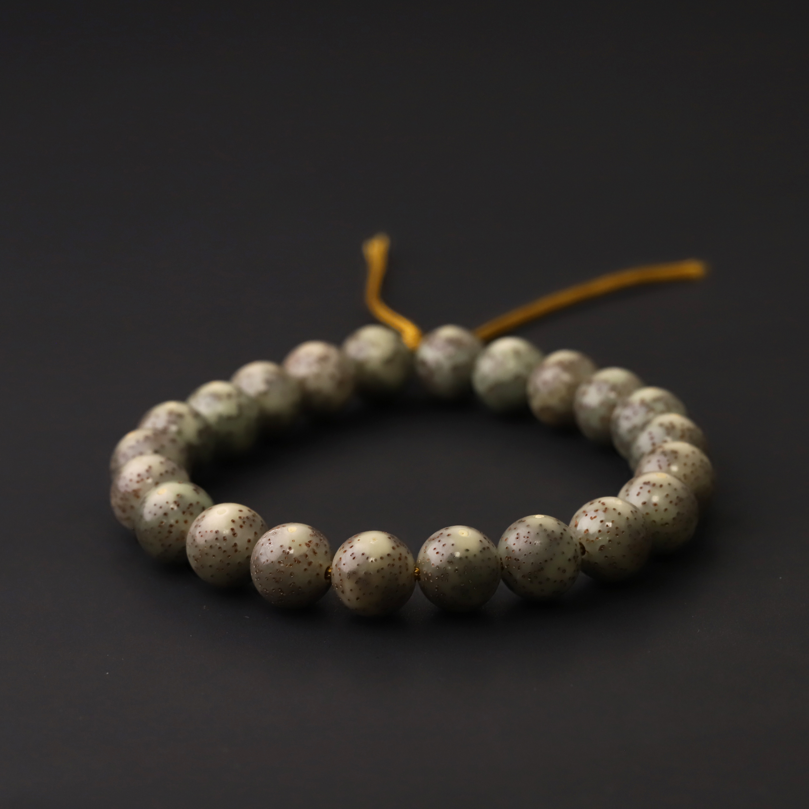 S7494 【糯冰月留白】纯手工原生态细星数星月圆珠（送工具）