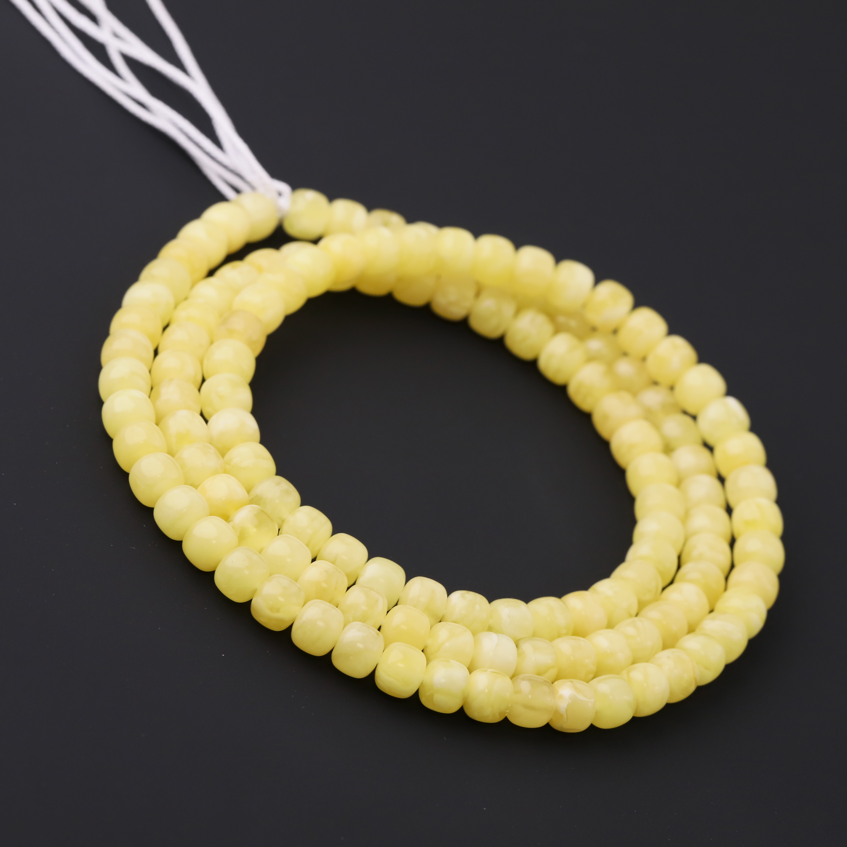 S7710 鸡油黄白花蜡108长串