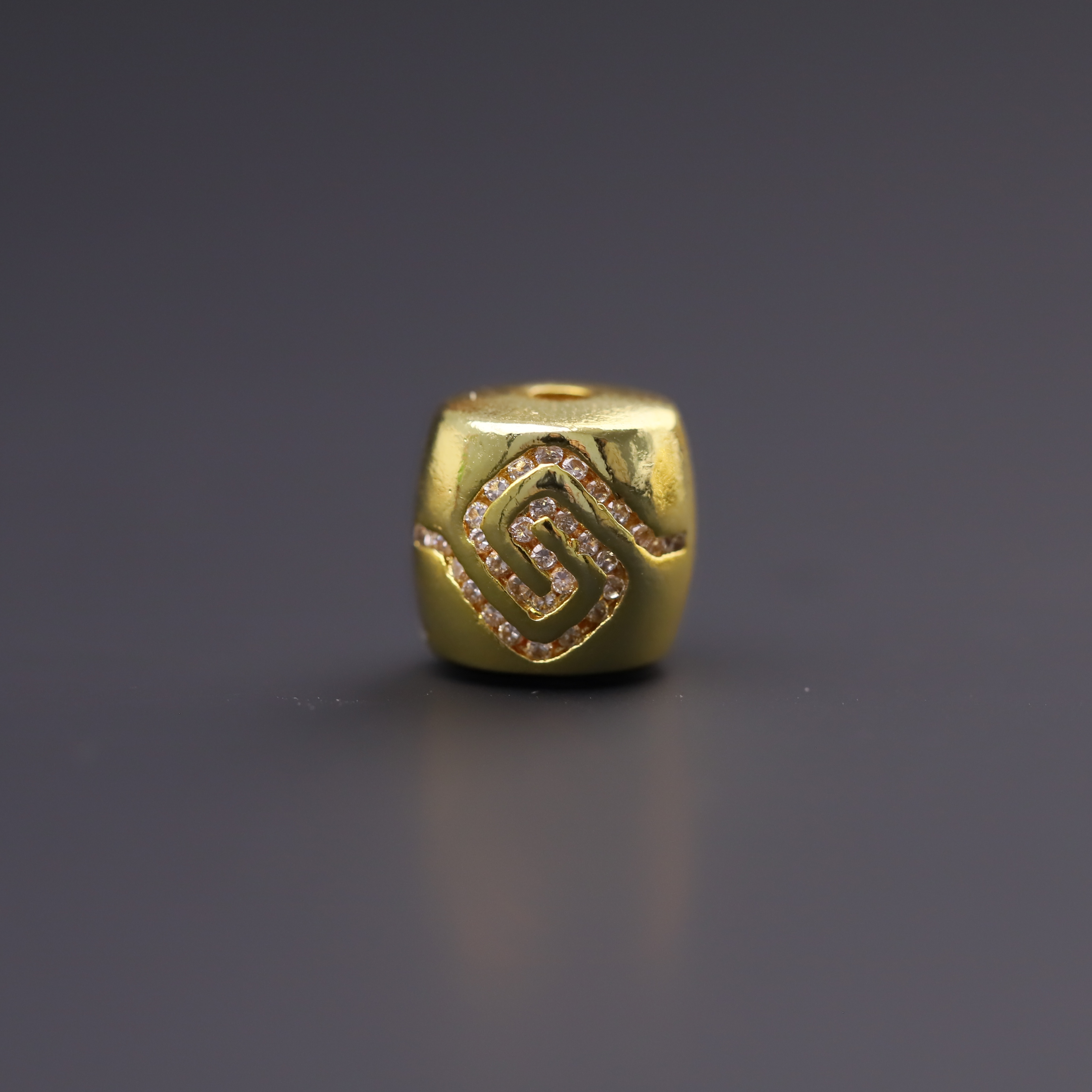 S6705-2黄铜老型珠隔珠、顶珠配件文玩把件