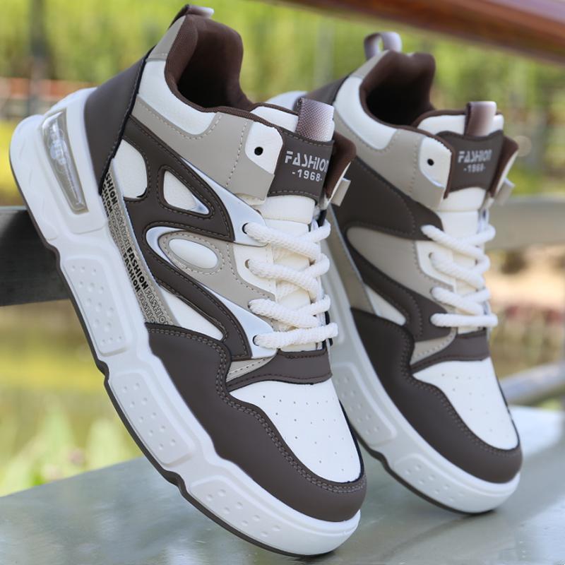 李宁贵人男鞋新款高筒板鞋秋冬季新款厚底软底男士运动鞋子男潮青