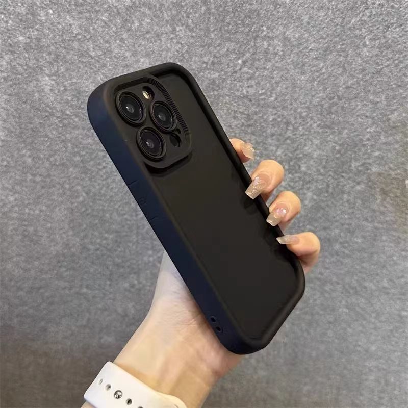 简约纯色iPhone14plus手机壳苹果13高级感12promax全包11防摔xs软