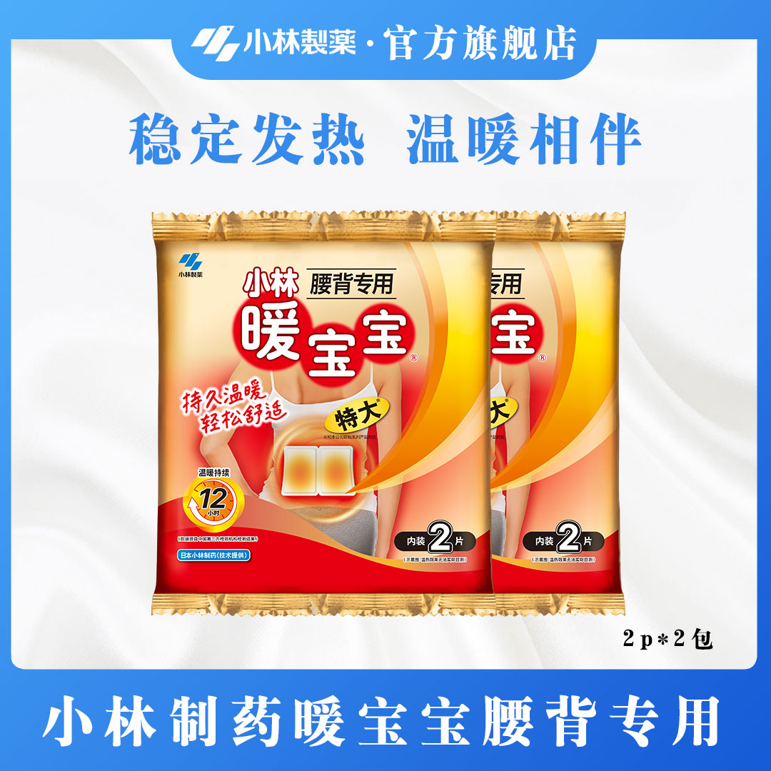 【小林制药】达人专属暖宝宝腰背专用2p*2包暖身贴防寒温暖腰背